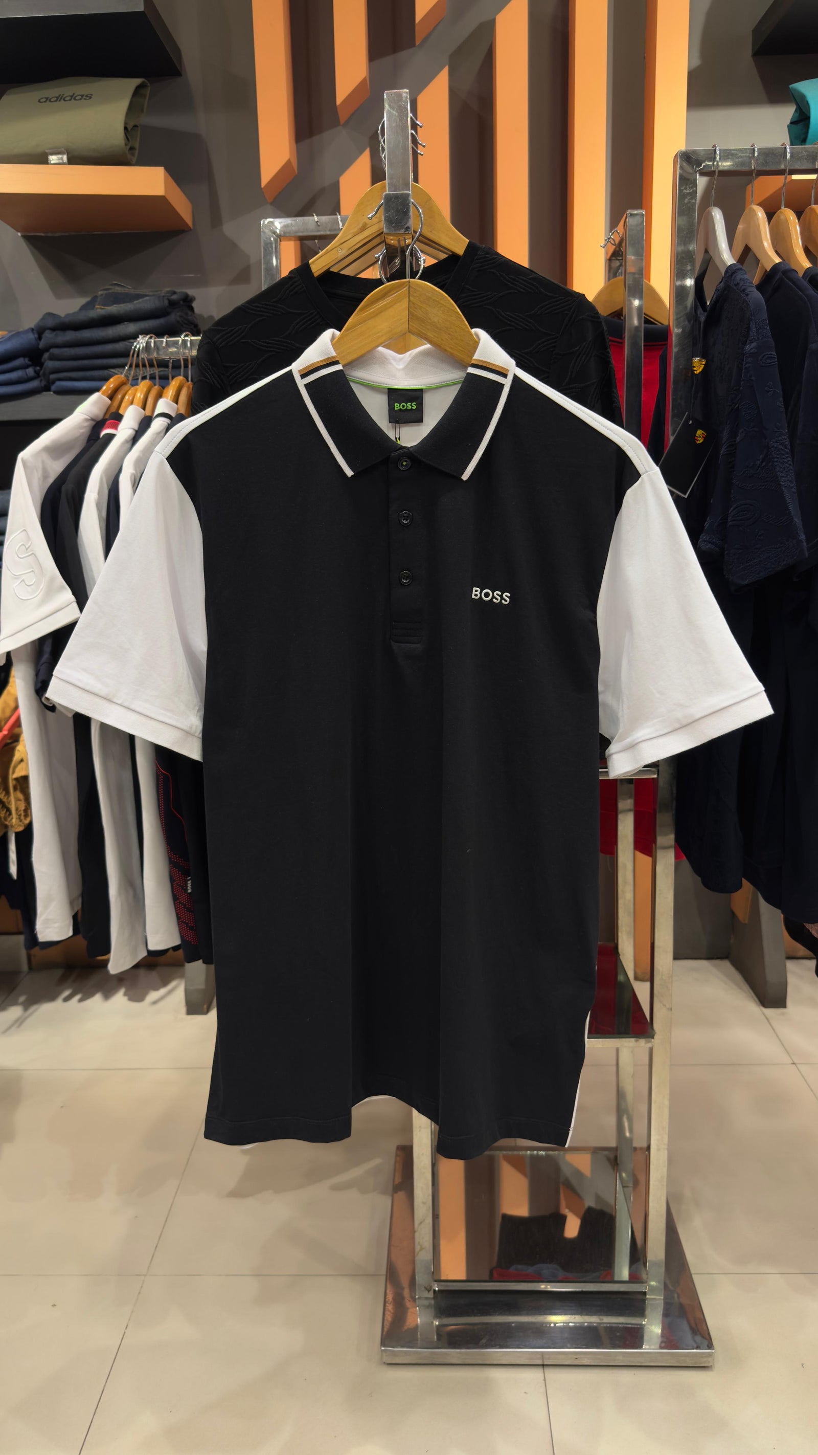 Boss CONTRASTING ARMS POLO