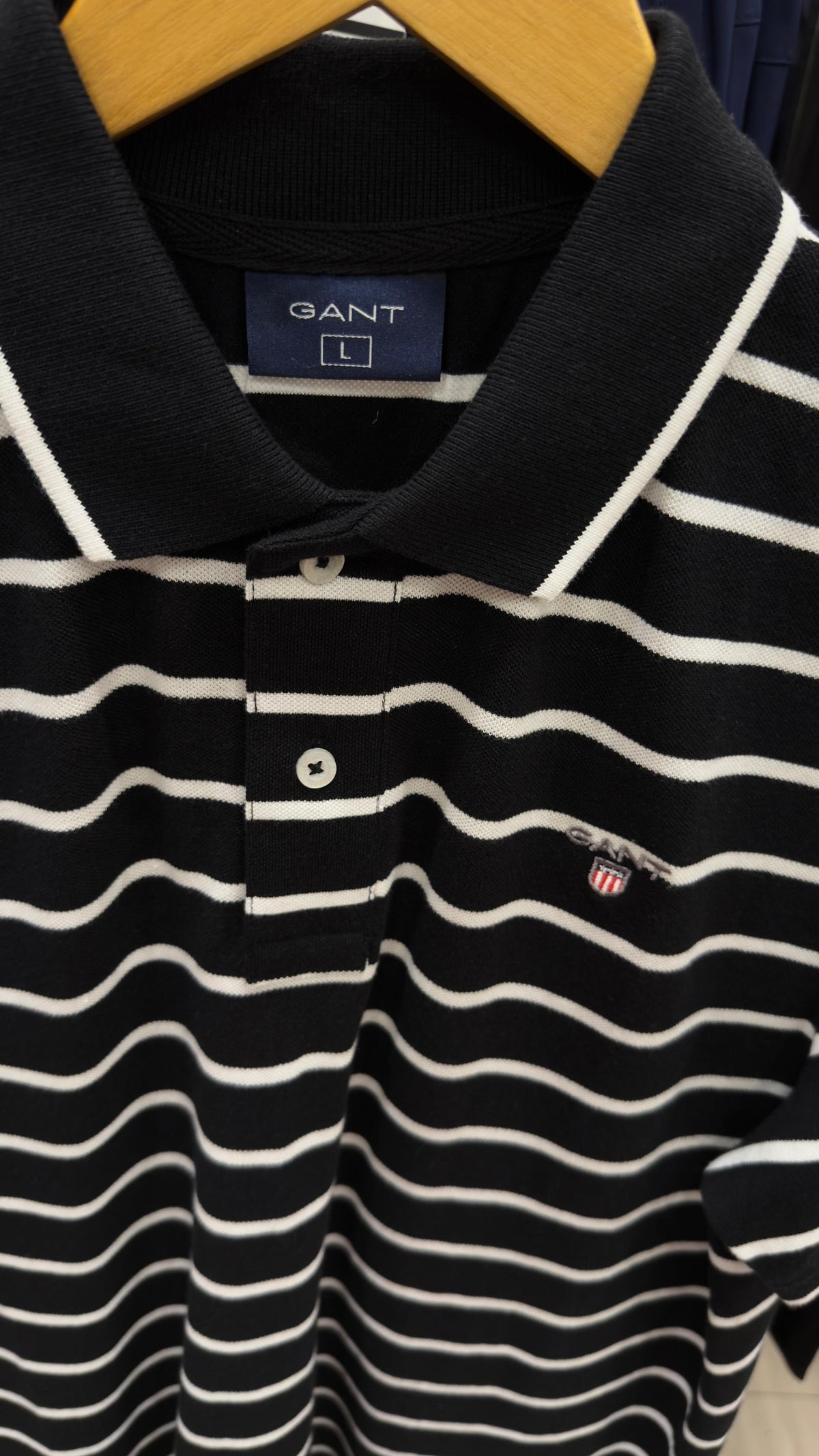 GANT YARN DIED POLO SHIRT (BLACK)