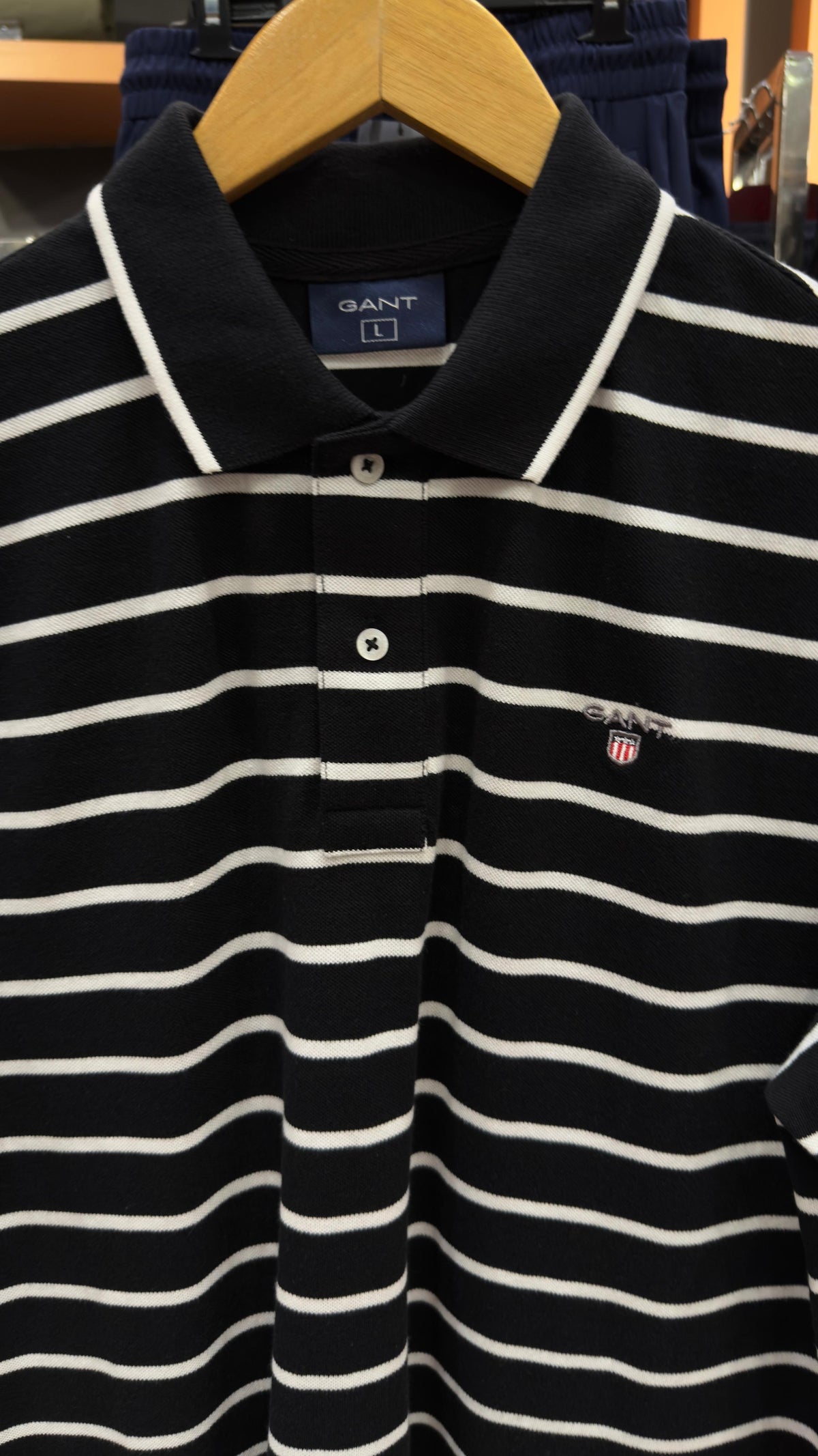 GANT YARN DIED POLO SHIRT (BLACK)