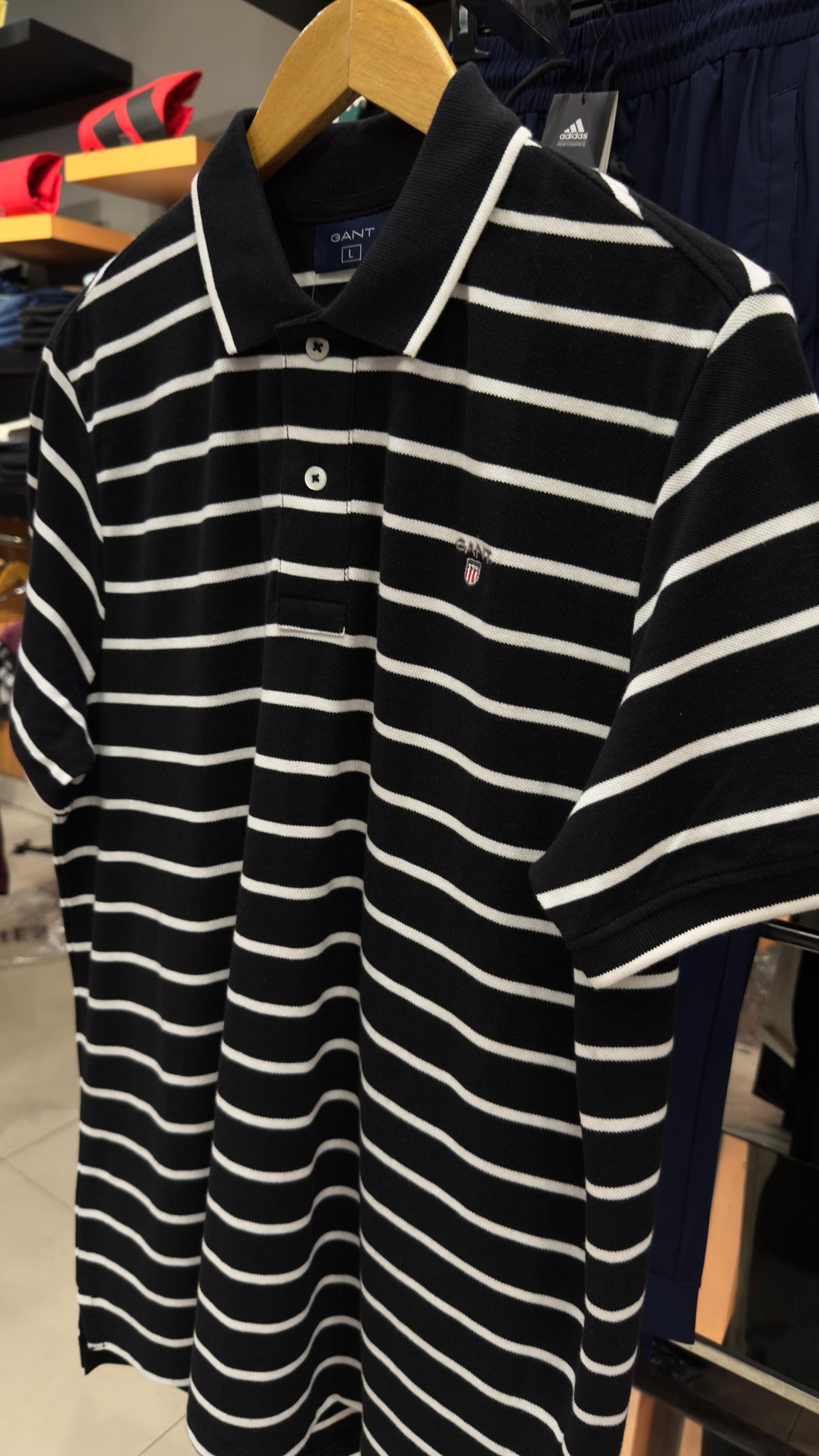 GANT YARN DIED POLO SHIRT (BLACK)