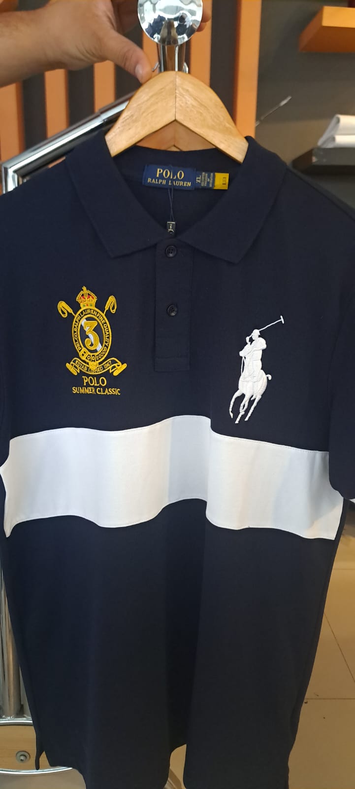 COLOR BLOCK BIG PONY POLO SHIRT