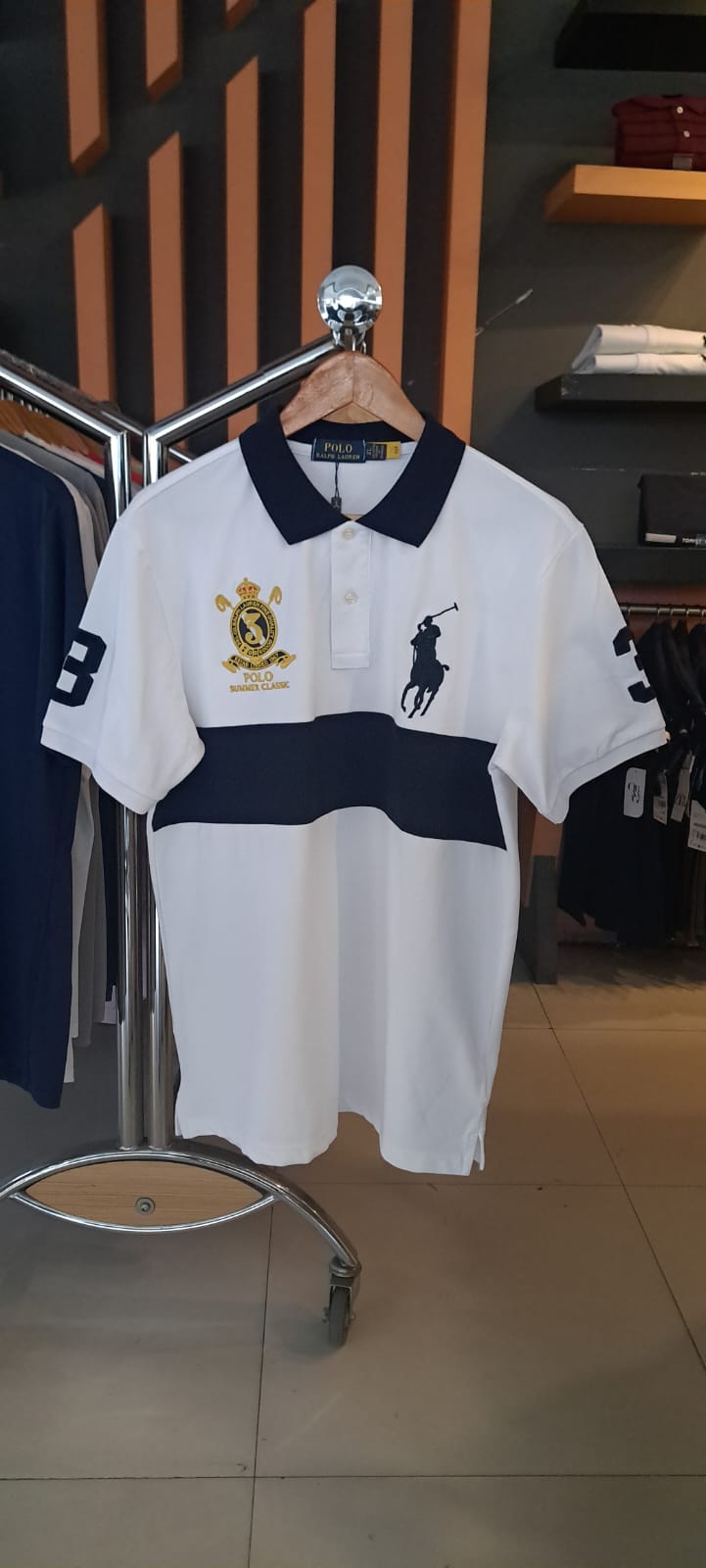 COLOR BLOCK BIG PONY POLO SHIRT