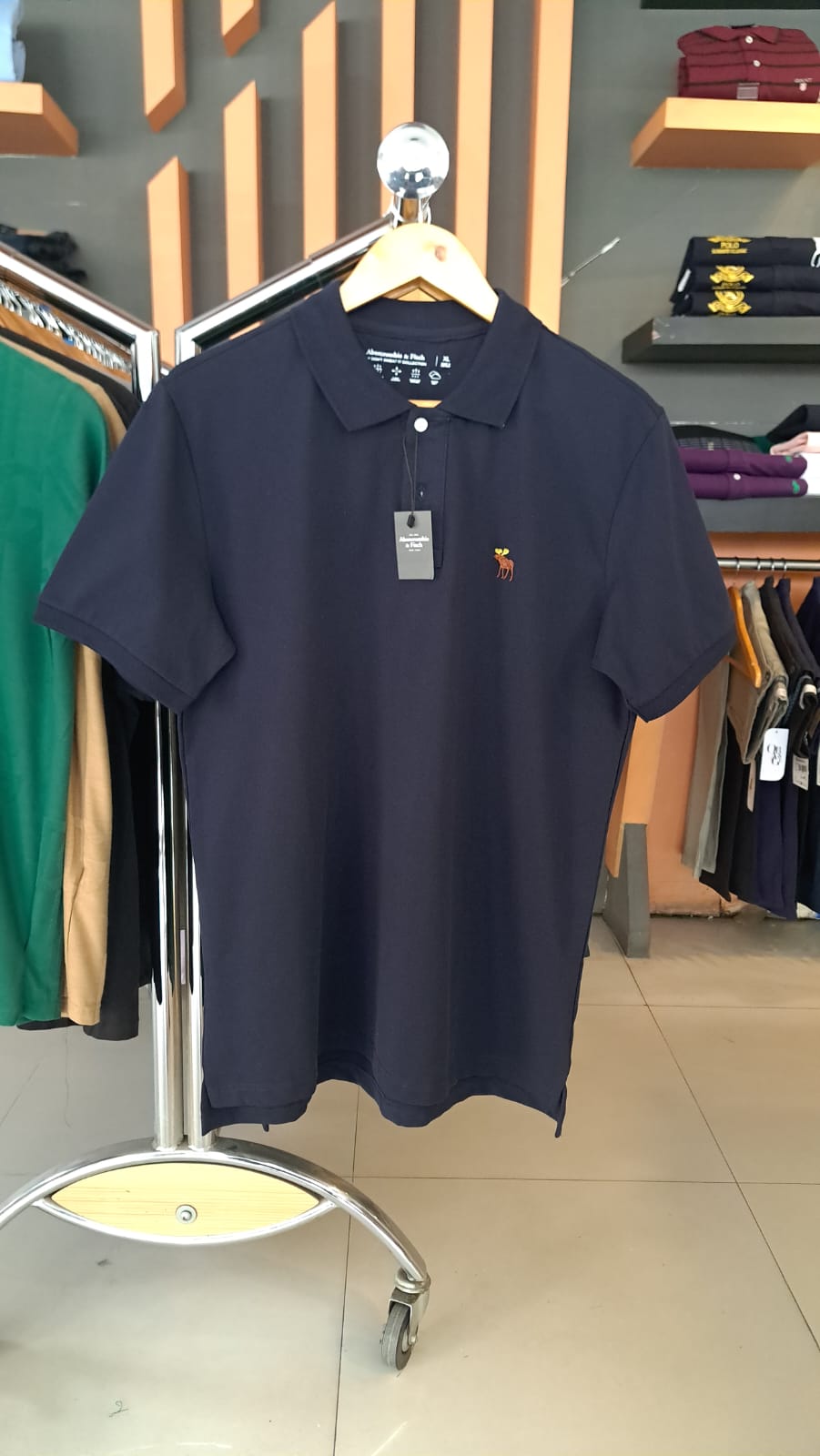 A&F ICON DONT SWEAT IT POLO (NAVY)