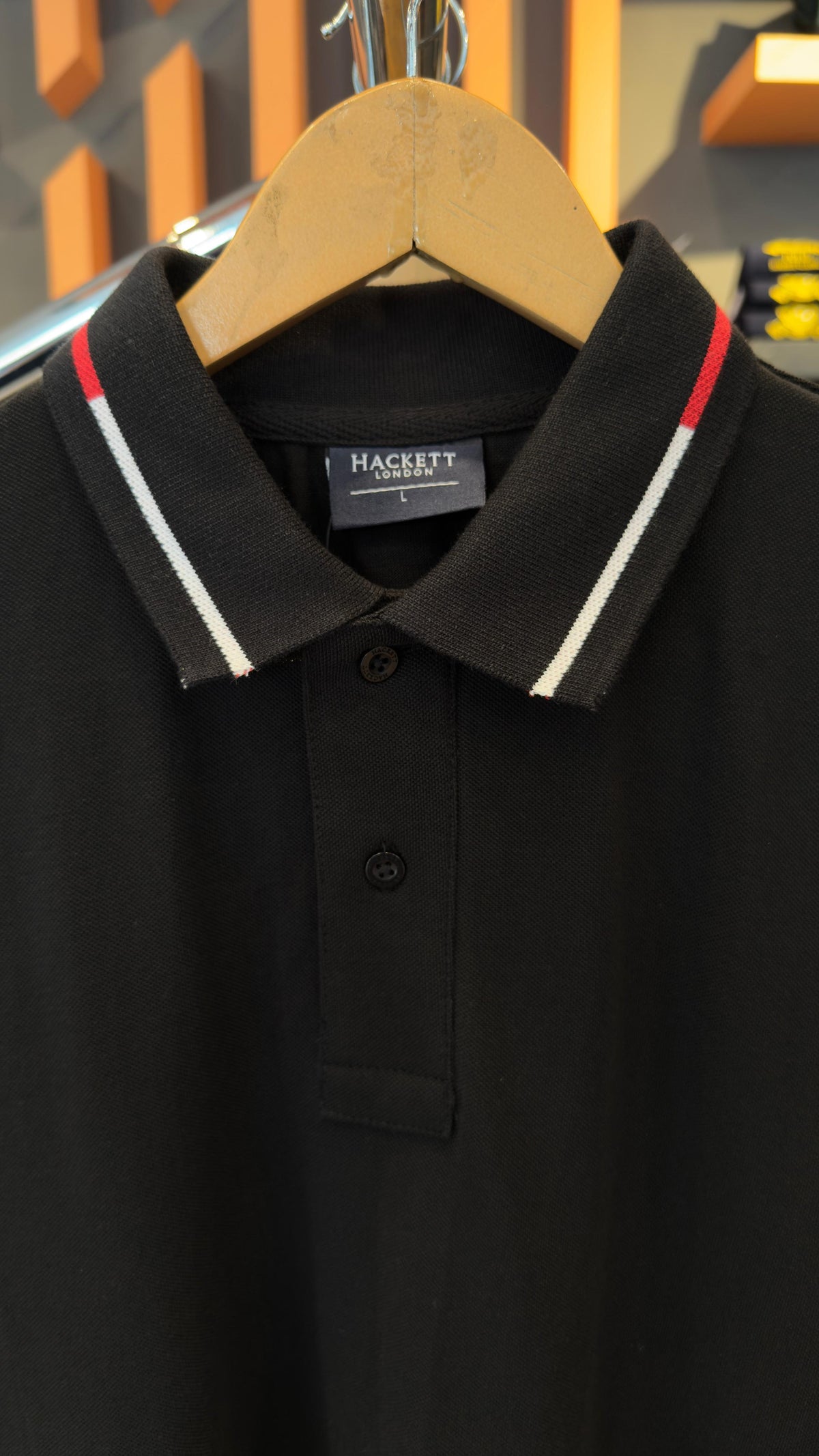 HACKETT VERTICAL PRINTED LOGO POLO