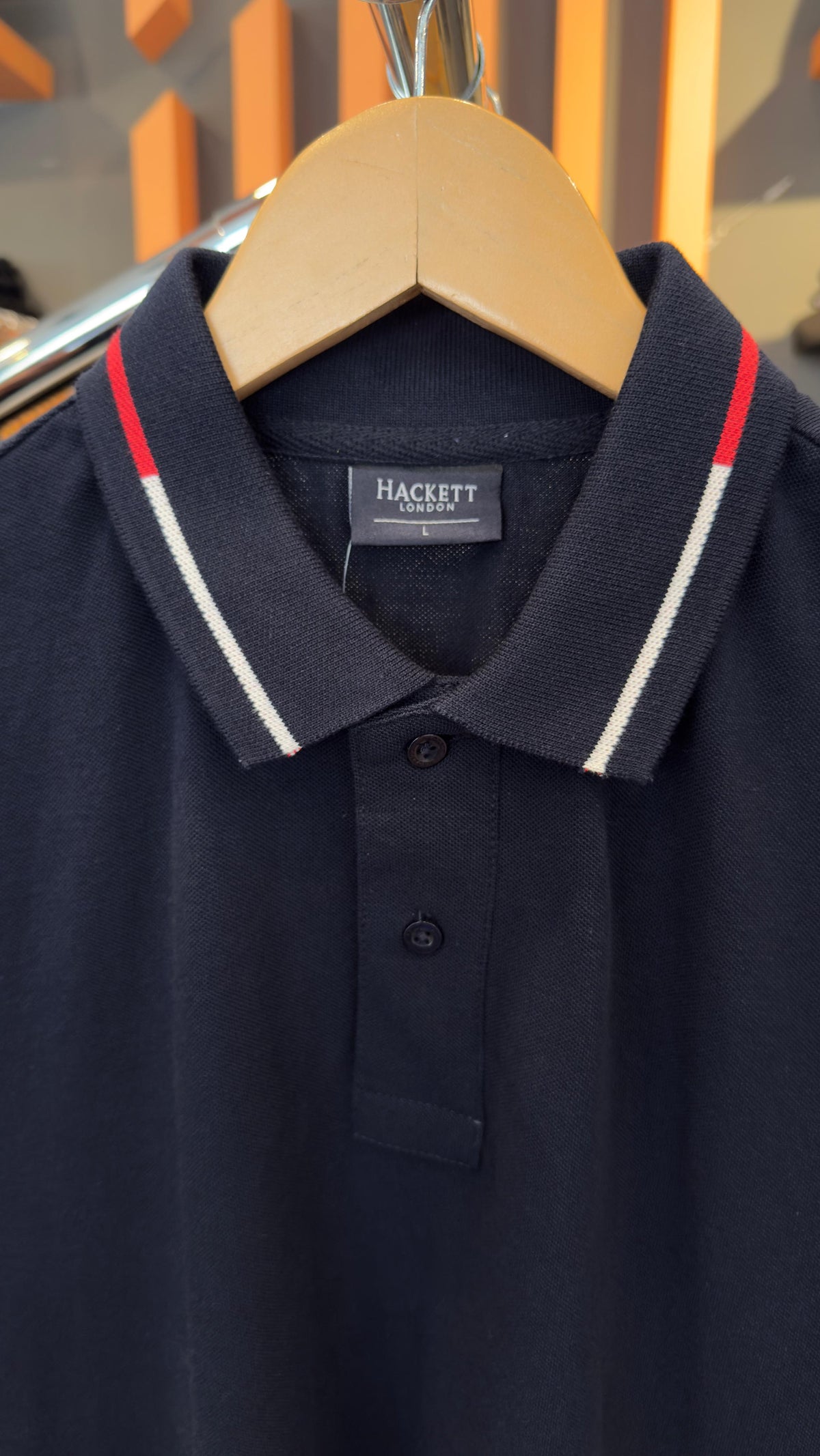 HACKETT VERTICAL PRINTED LOGO POLO