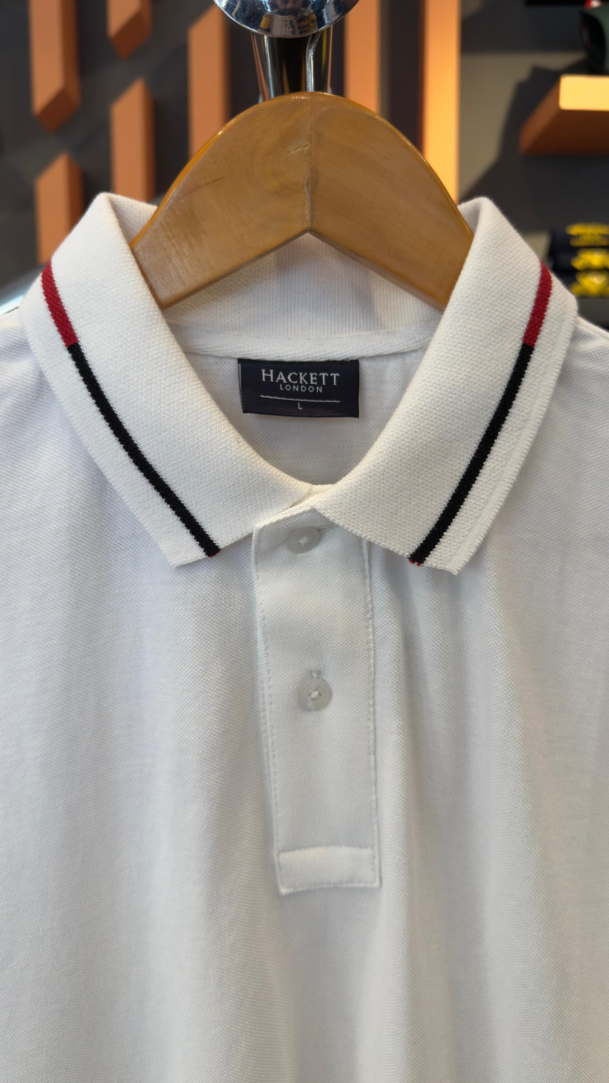 HACKETT VERTICAL PRINTED LOGO POLO