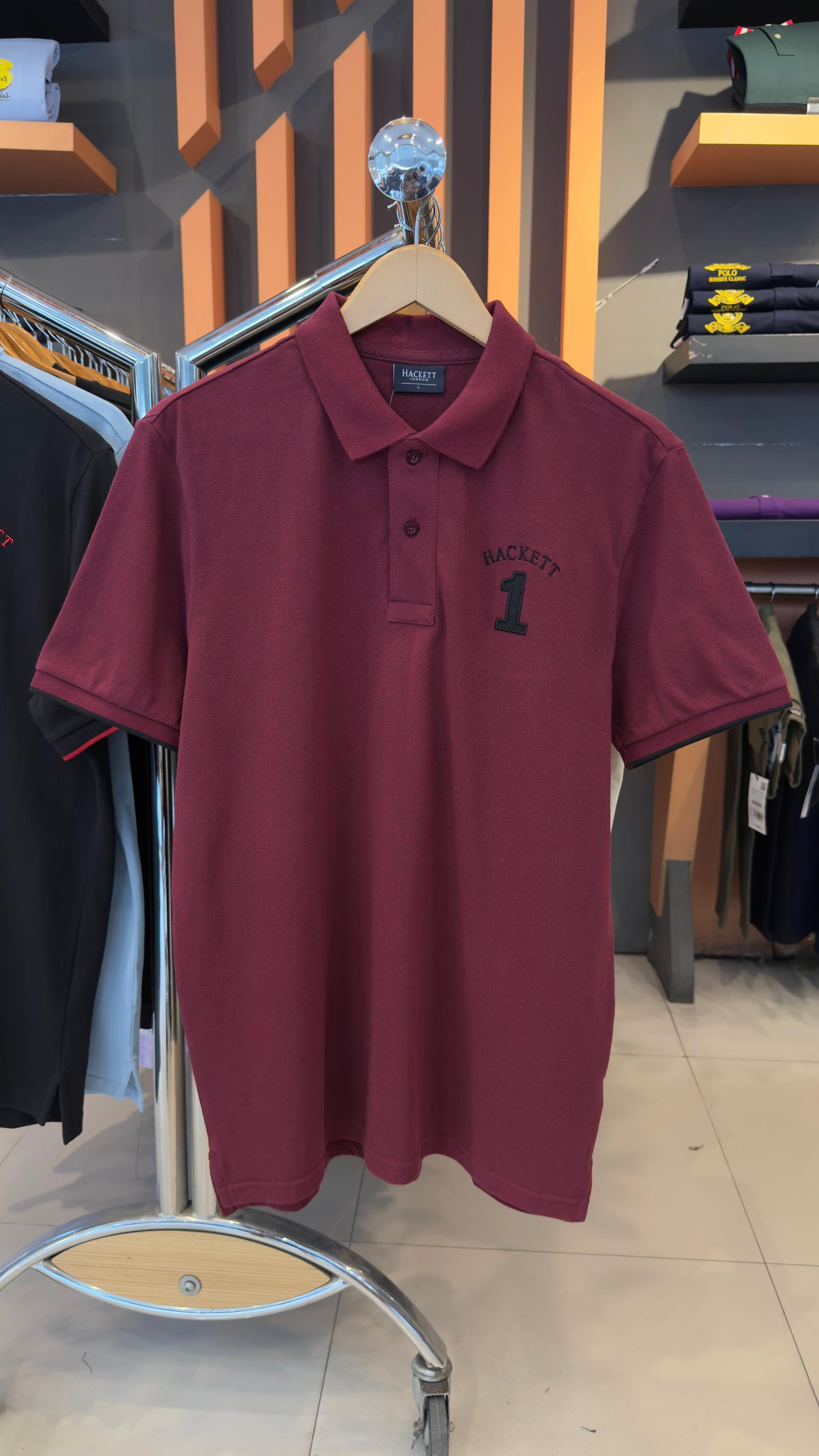 HACKETT EMBROIDERED LOGO POLO