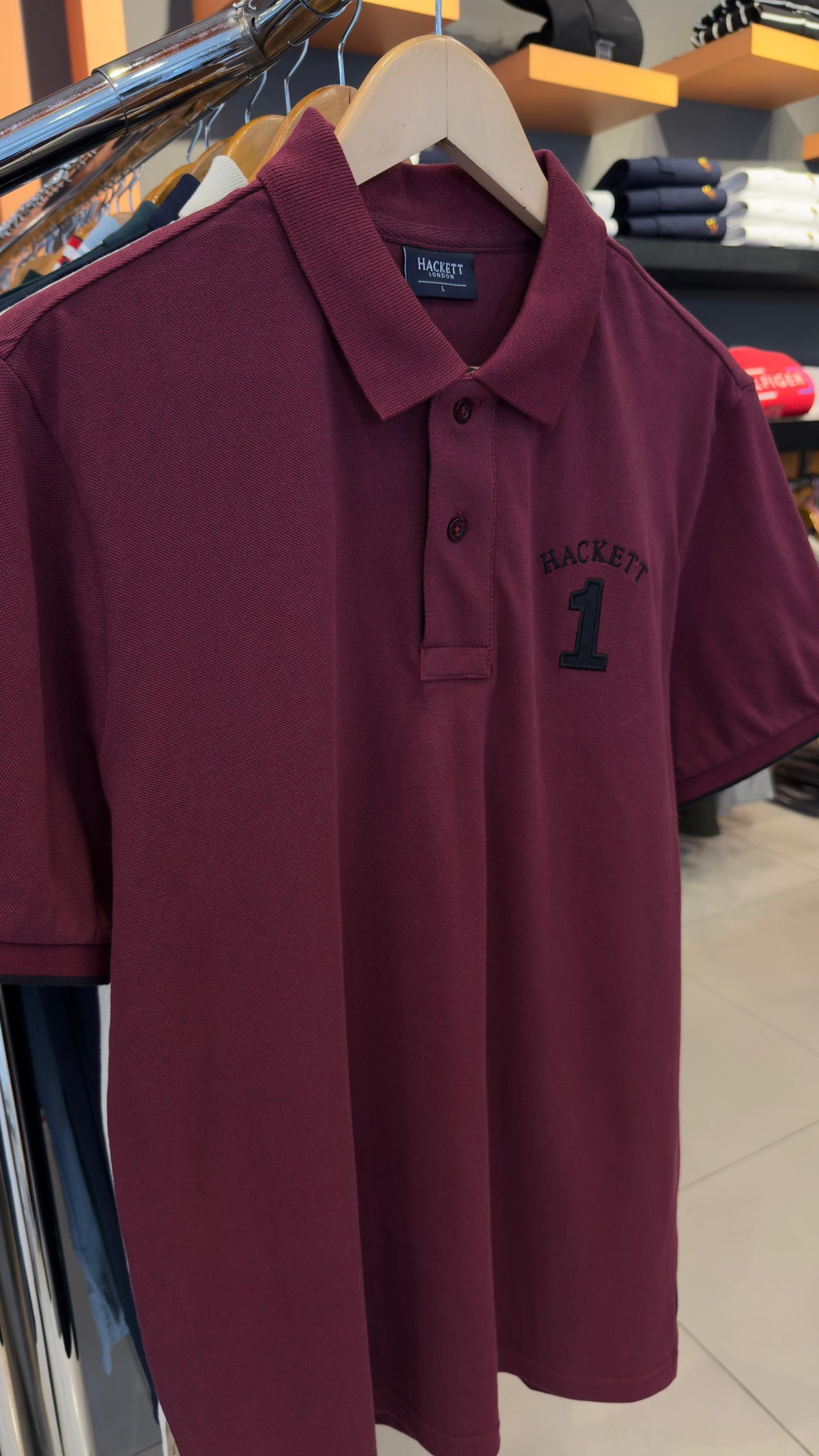 HACKETT EMBROIDERED LOGO POLO