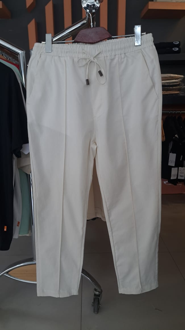 ZARA LINEN WEAVE TROUSERS