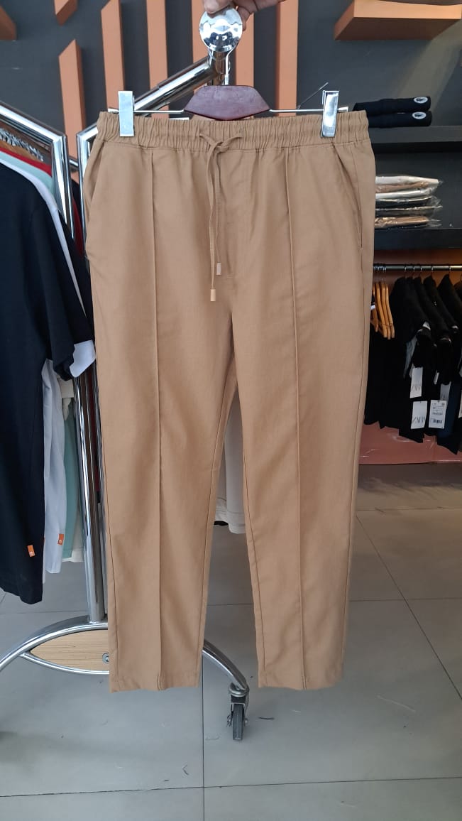 ZARA LINEN WEAVE TROUSERS