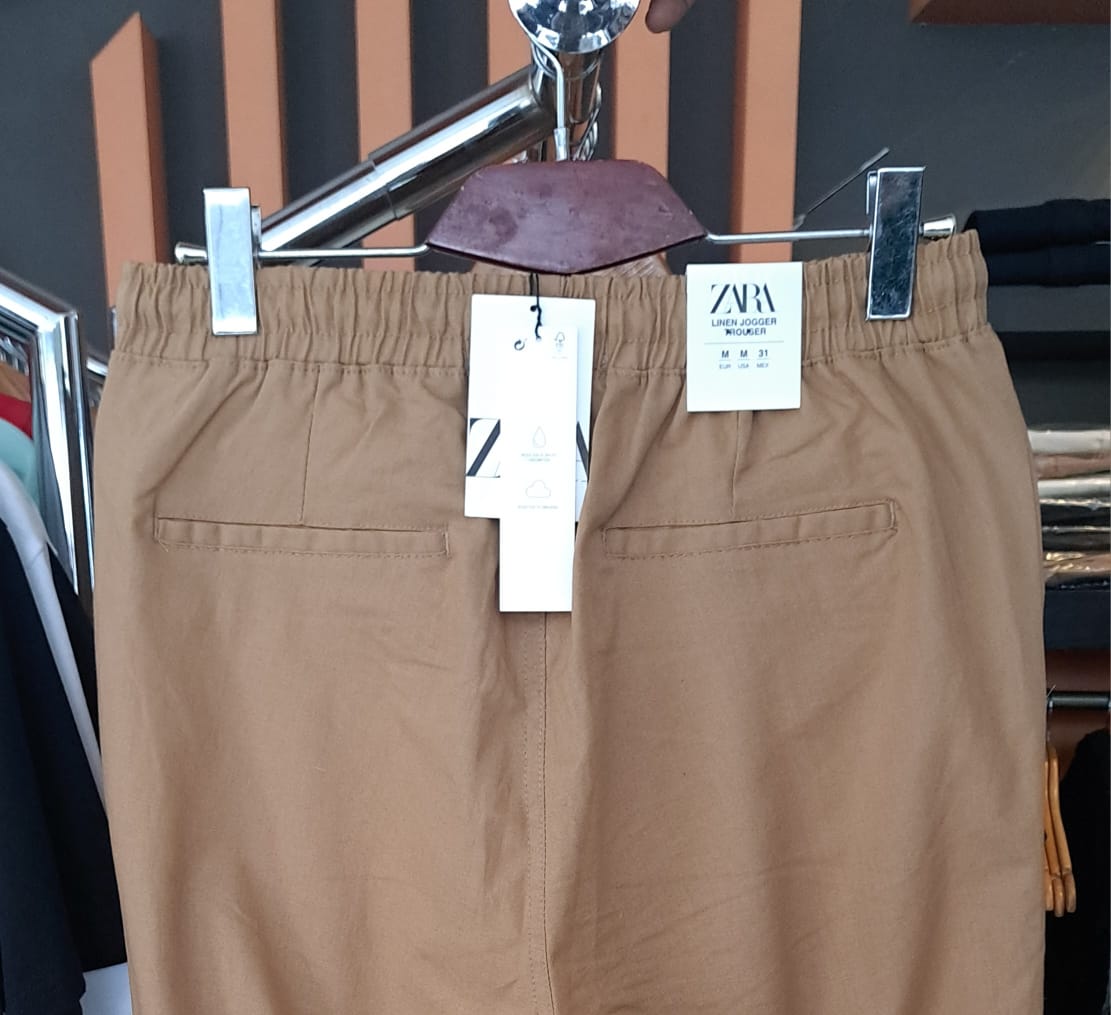 ZARA LINEN WEAVE TROUSERS