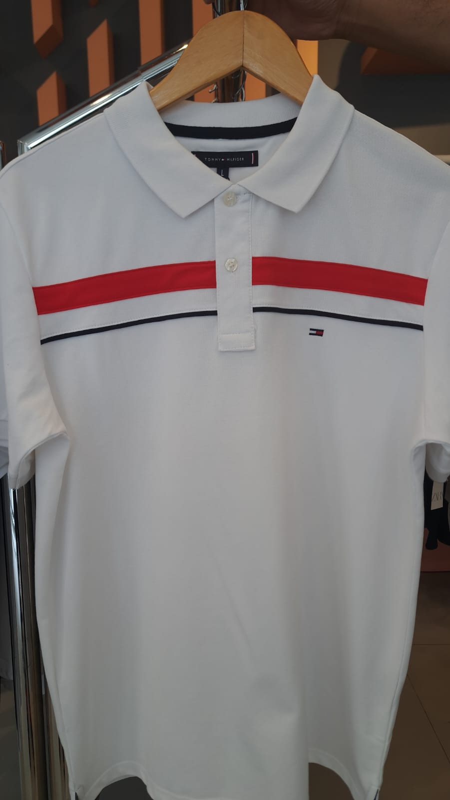 TOMMY STRIPED POLO