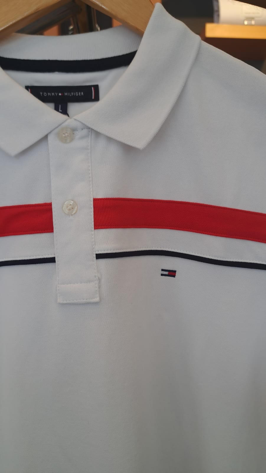 TOMMY STRIPED POLO