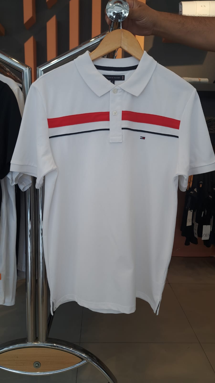 TOMMY STRIPED POLO