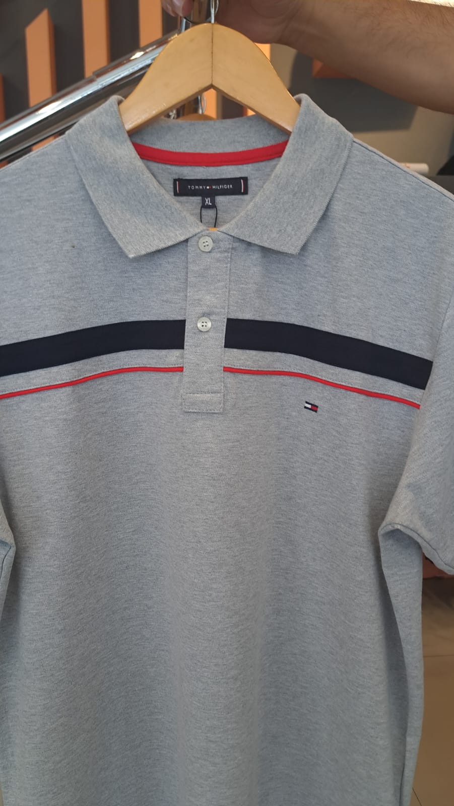 TOMMY STRIPED POLO