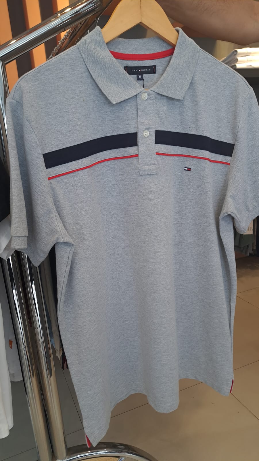 TOMMY STRIPED POLO
