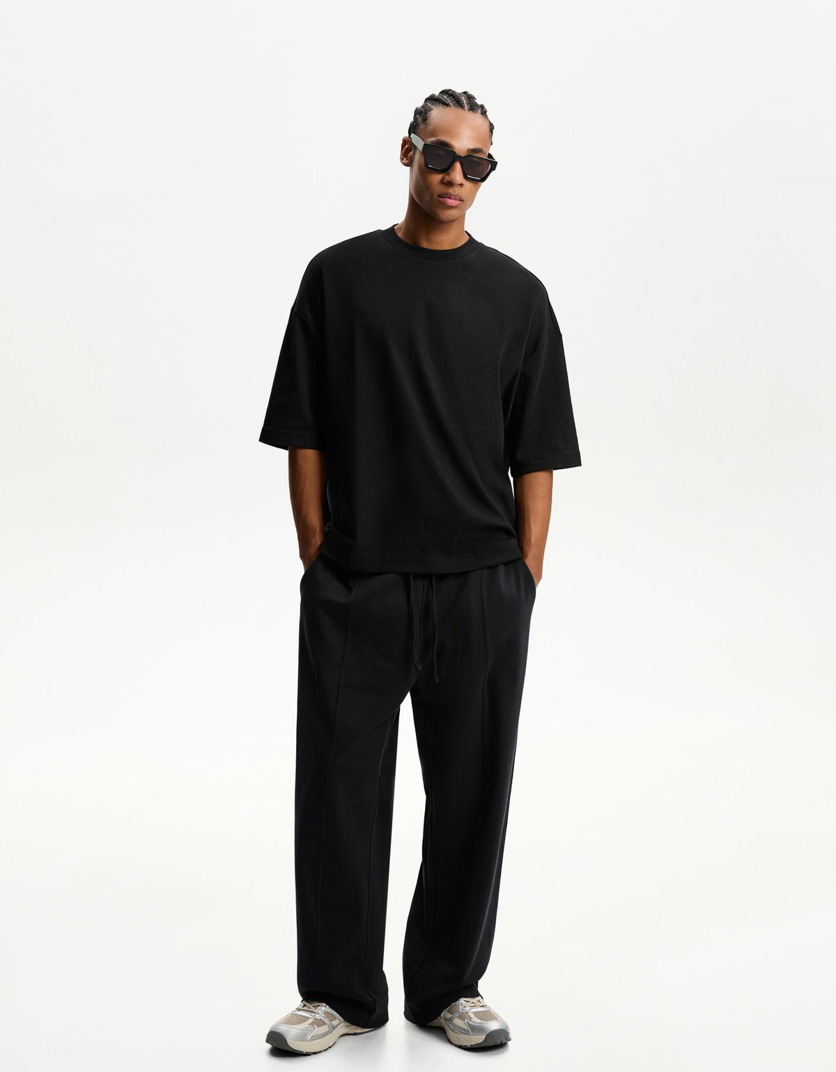 BERSHKA WIDE LEG TROUSERS