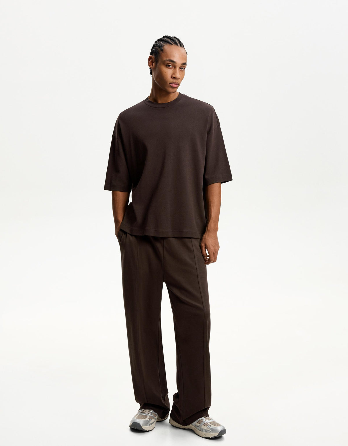 BERSHKA WIDE LEG TROUSERS
