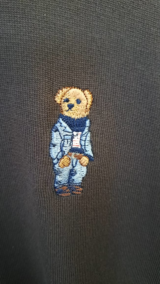 Polo Bear Embroidered Sweater (Charcoal)