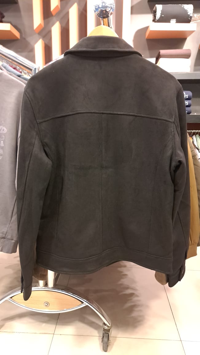 Suede Classic Collar Jacket (Black)