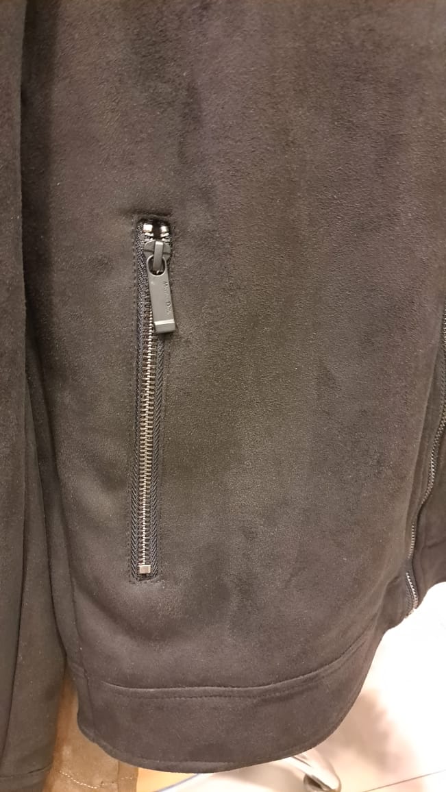 Suede Classic Collar Jacket (Black)