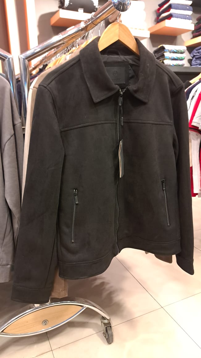 Suede Classic Collar Jacket (Black)