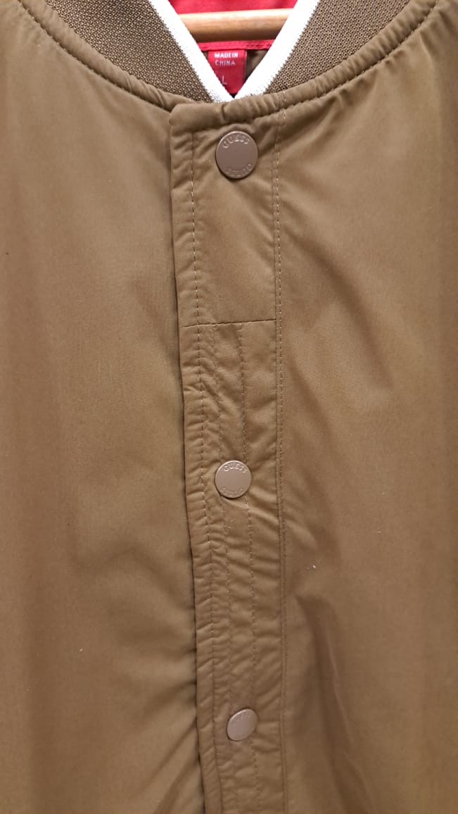 Buttoned Bomber Jacket