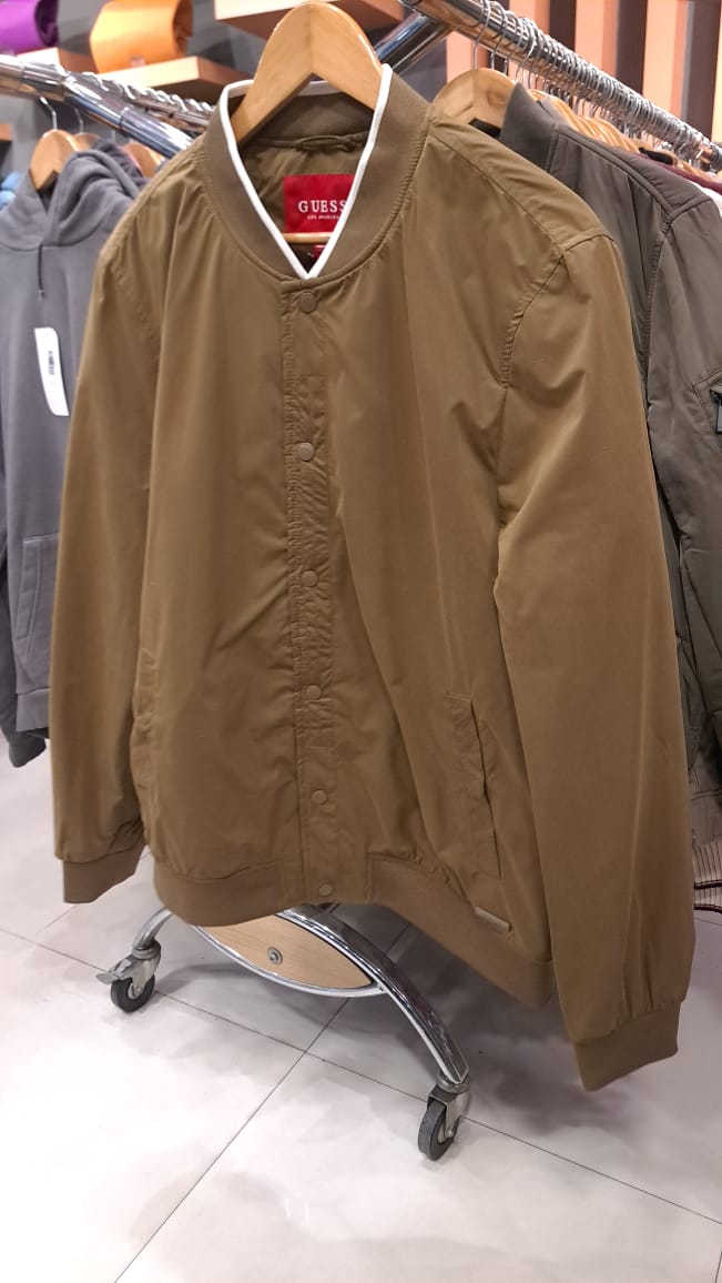 Buttoned Bomber Jacket