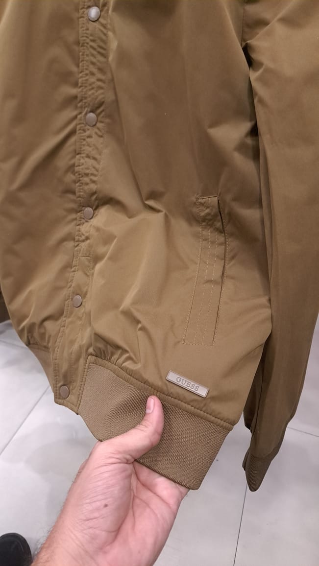 Buttoned Bomber Jacket