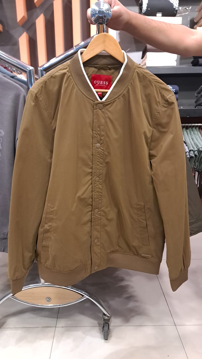 Buttoned Bomber Jacket