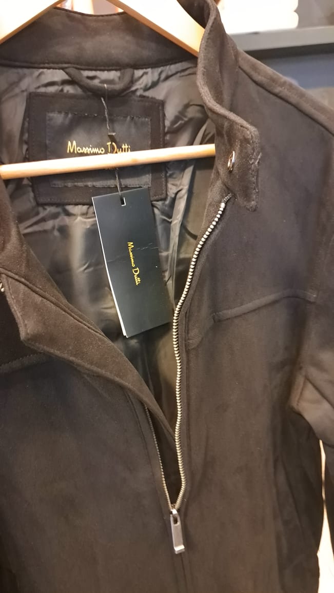 Suede Ban Collar Jacket