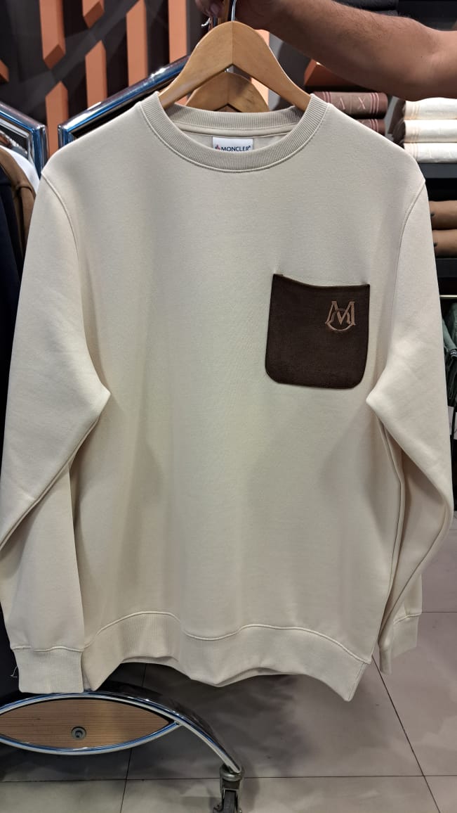 Suede Pocket Sweatshirt