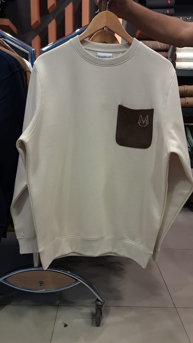 Suede Pocket Sweatshirt