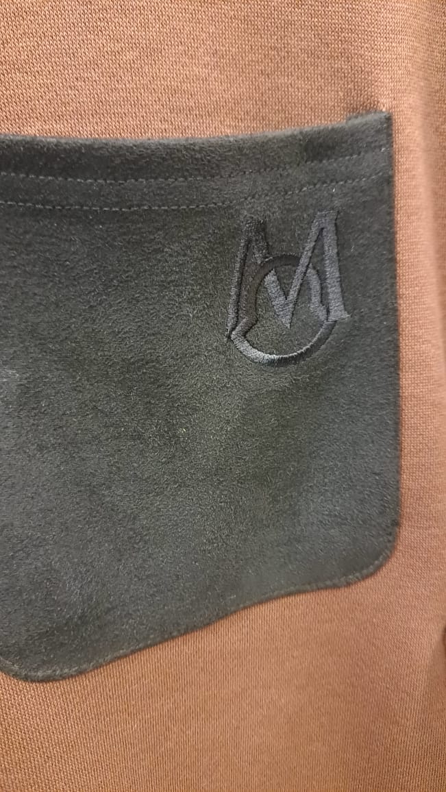 Suede Pocket Sweatshirt