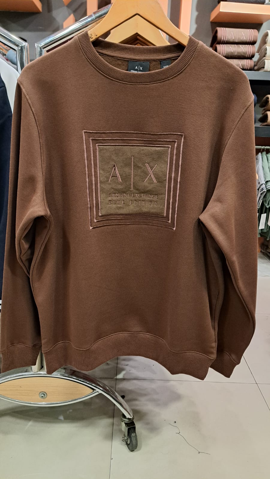 Suede Patch Sweatshirt