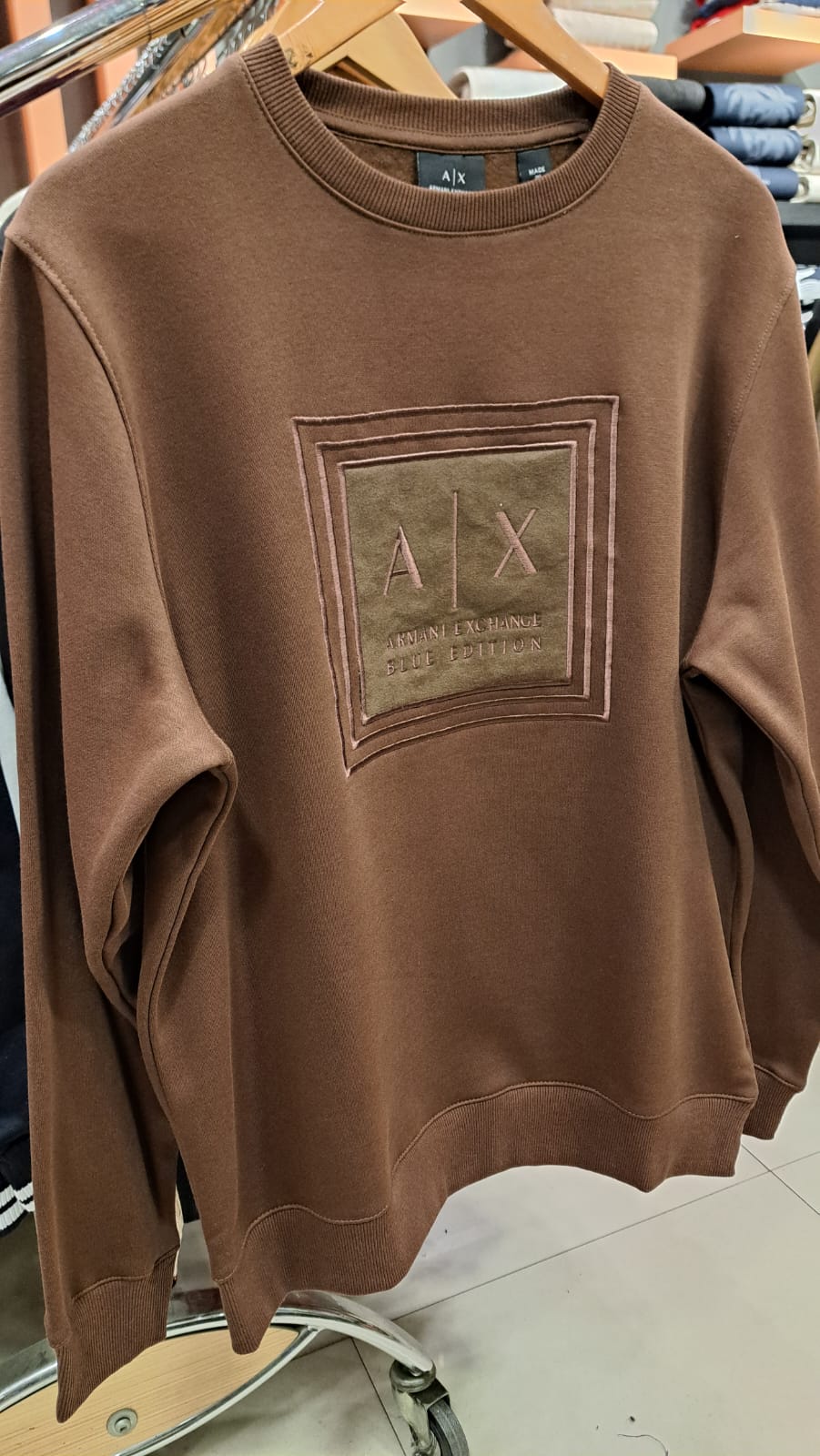 Suede Patch Sweatshirt