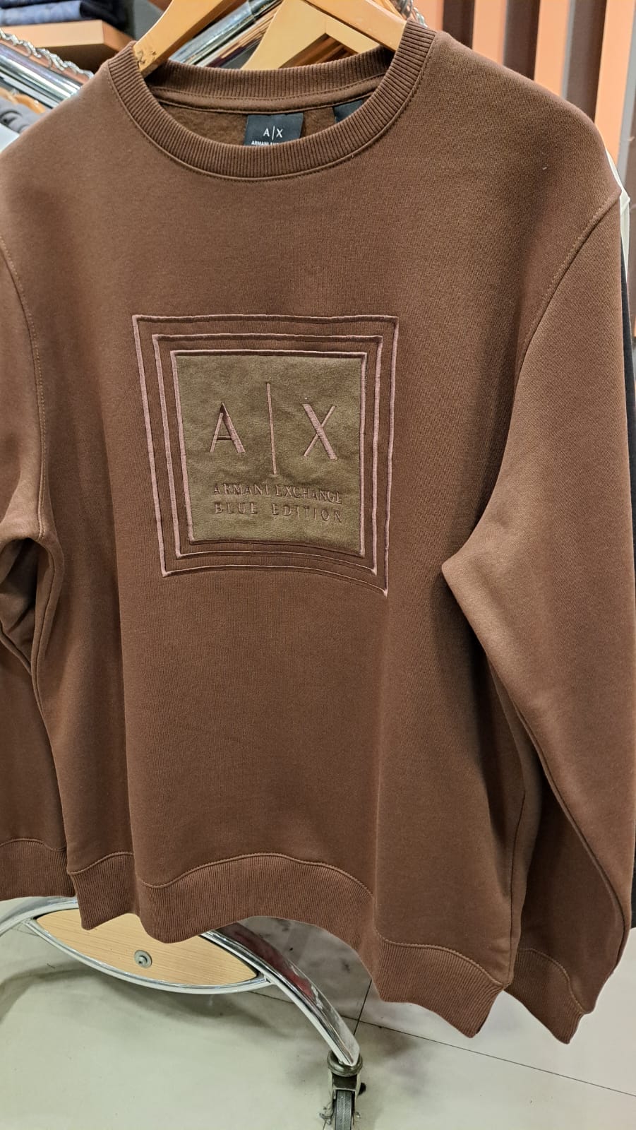 Suede Patch Sweatshirt