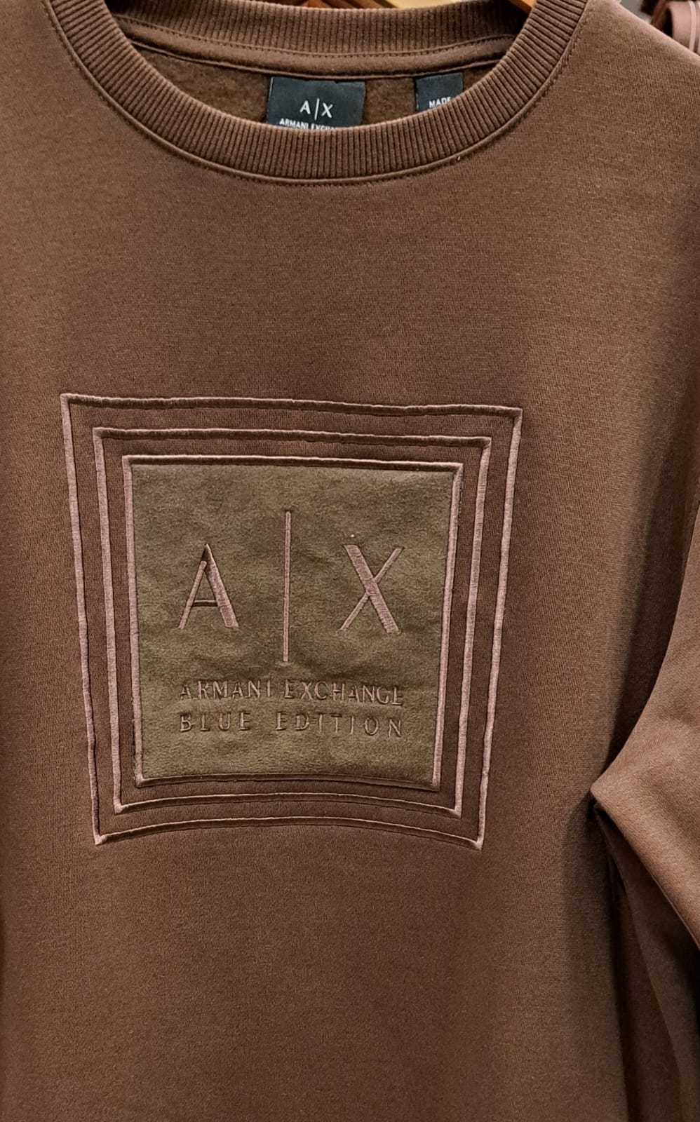 Suede Patch Sweatshirt