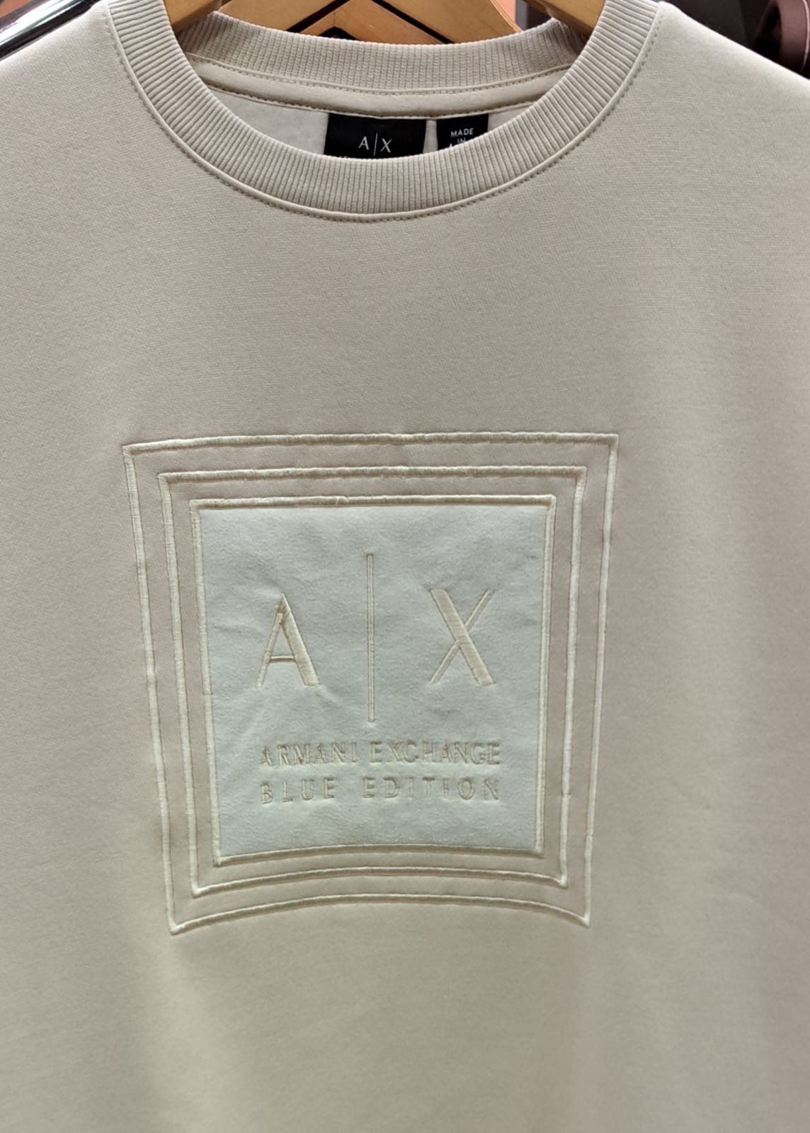 Suede Patch Sweatshirt