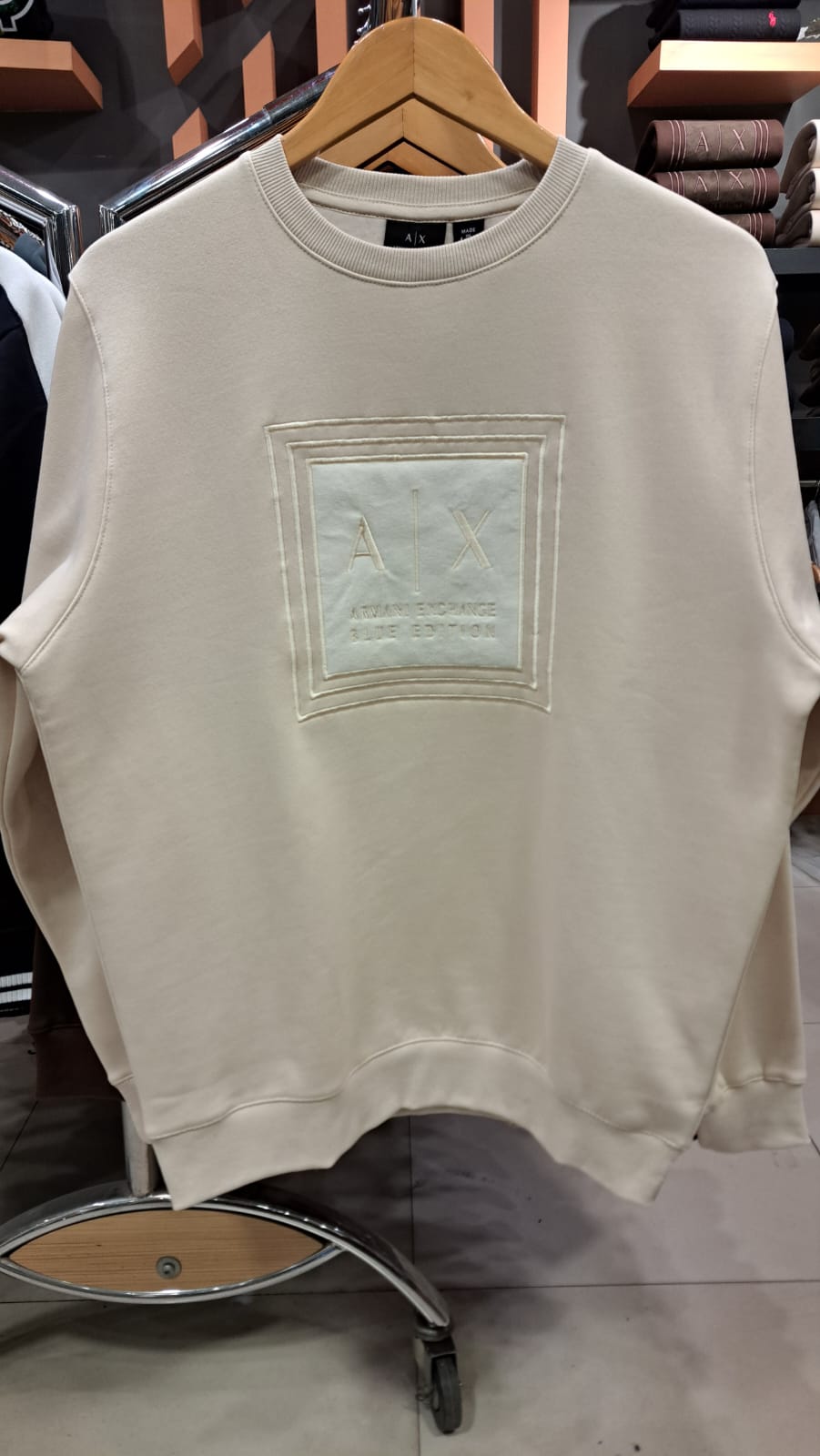 Suede Patch Sweatshirt