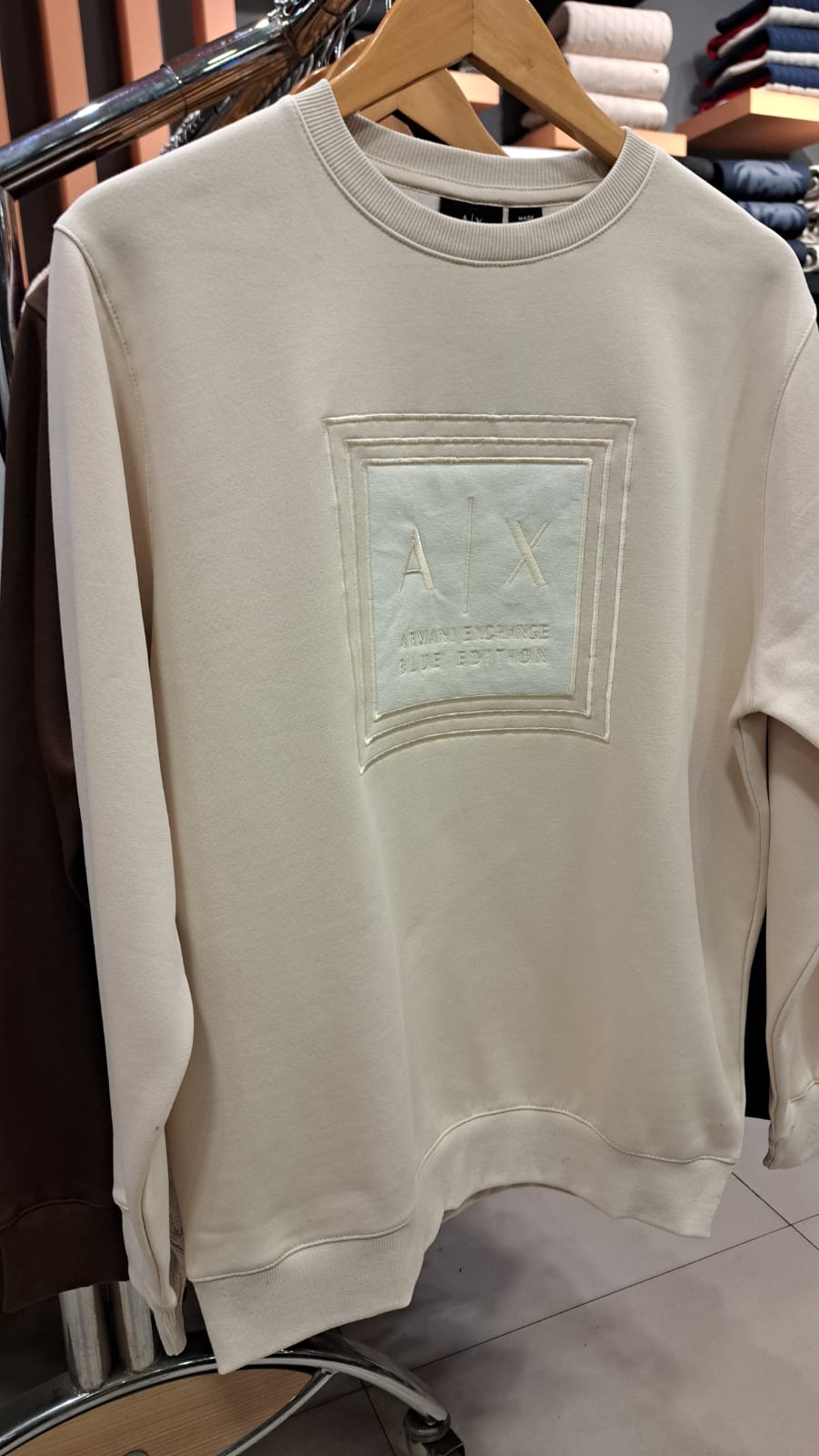 Suede Patch Sweatshirt