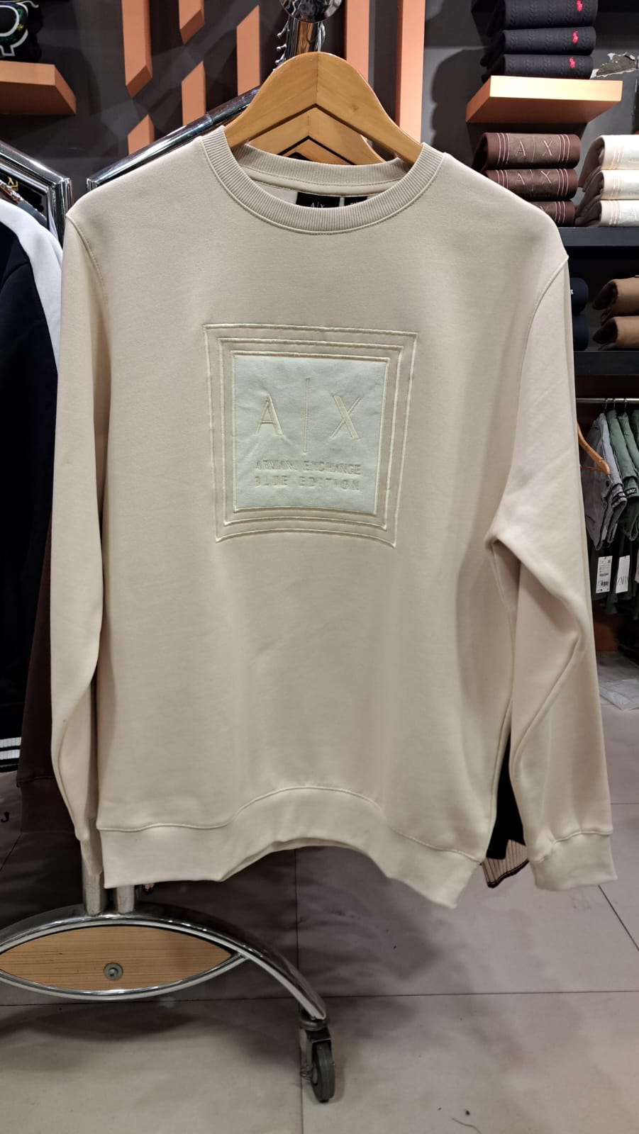 Suede Patch Sweatshirt