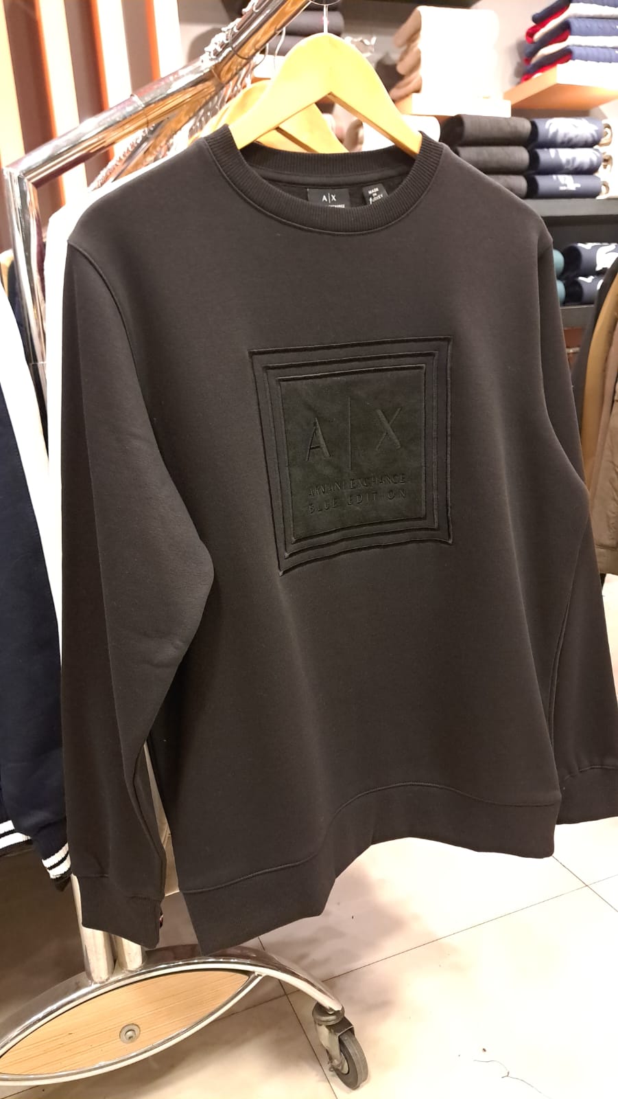 Suede Patch Sweatshirt