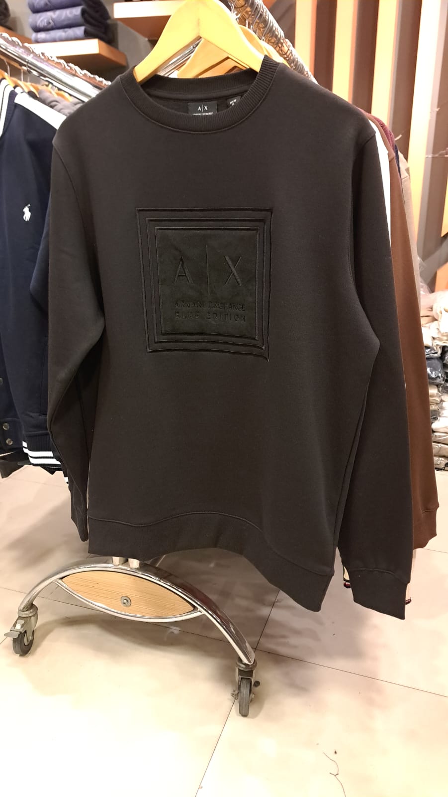 Suede Patch Sweatshirt