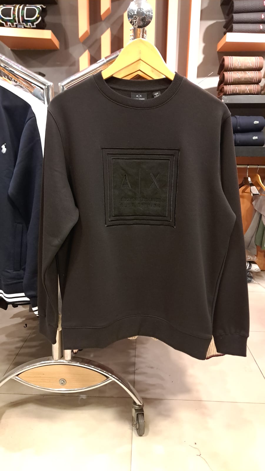 Suede Patch Sweatshirt