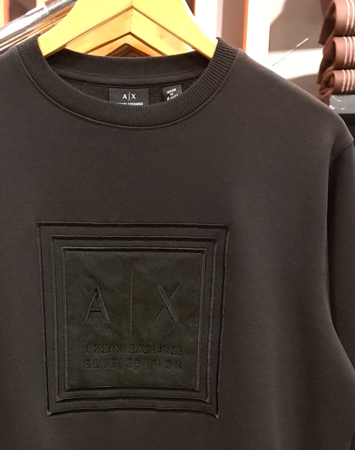 Suede Patch Sweatshirt