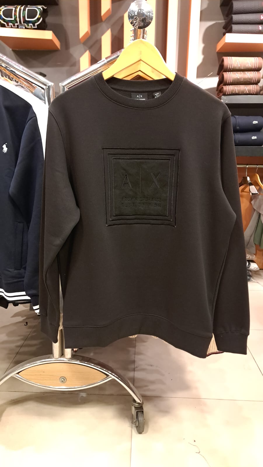 Suede Patch Sweatshirt