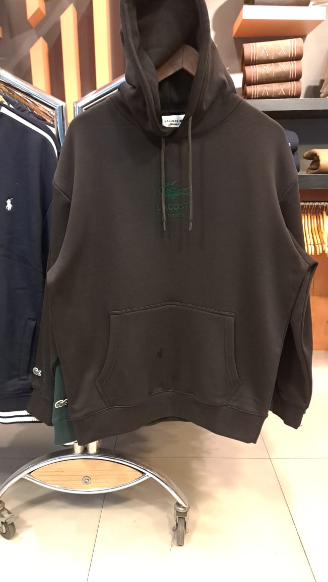 Contrast Logo Hoodie (Black)