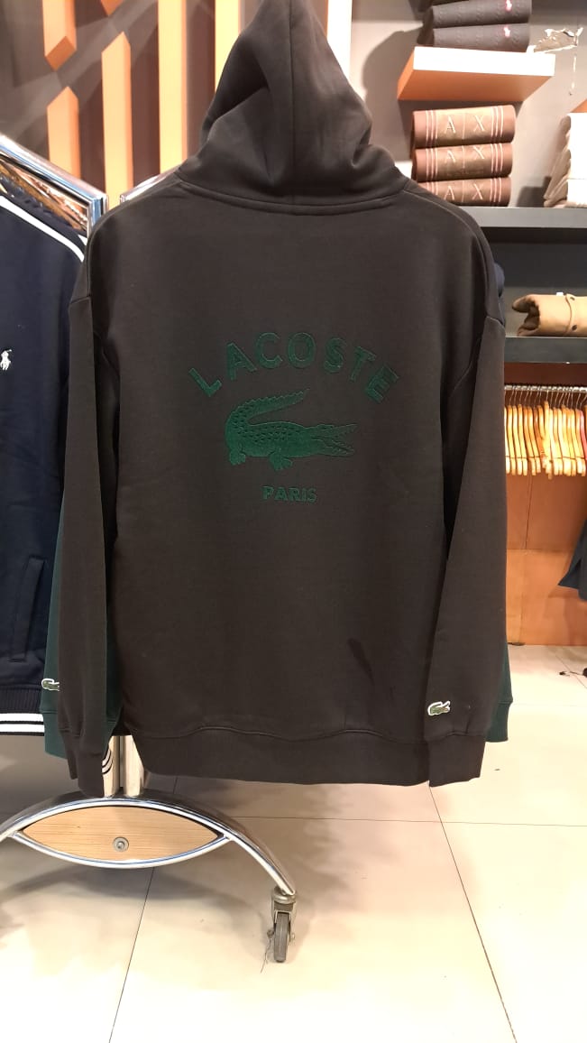 Contrast Logo Hoodie (Black)