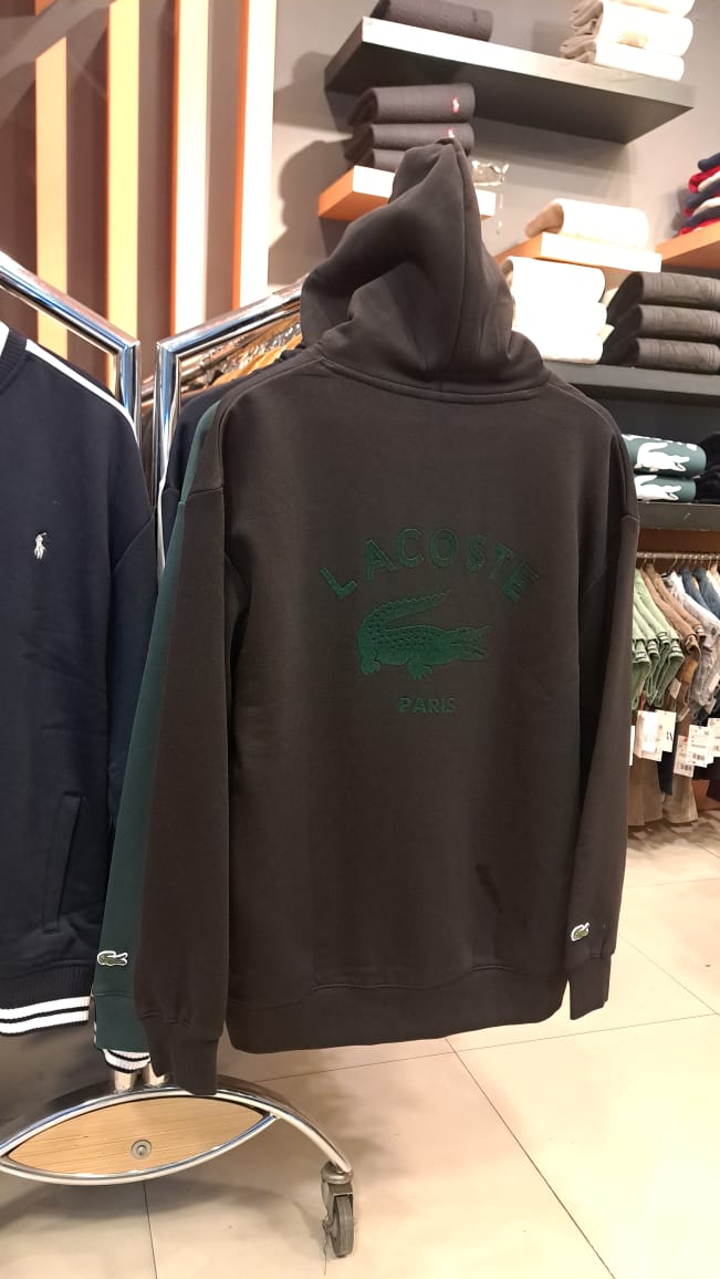 Contrast Logo Hoodie (Black)